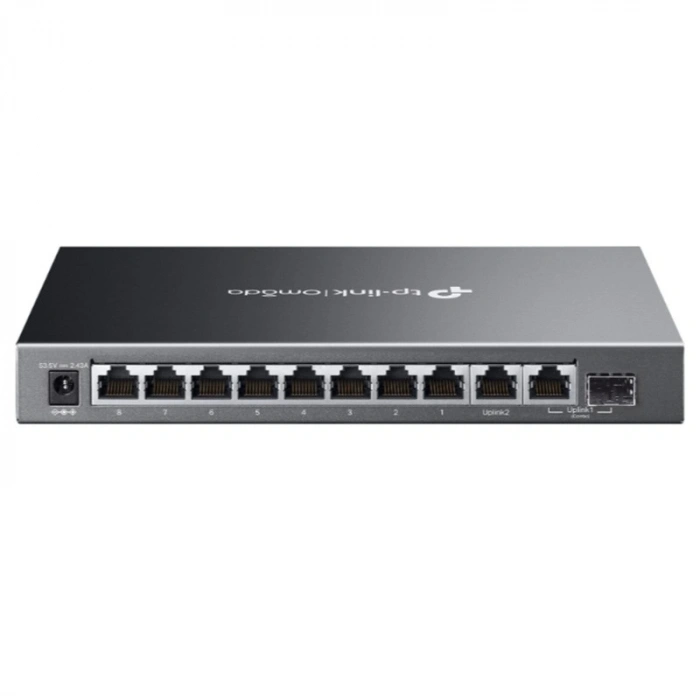 TP-LINK OMADA ES210GMP 10 PORT GIGABIT + 8-PORT POE+ YÖNETİLEBİLİR 123W POE METAL KASA SWITCH