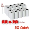 Rulo 80 X 20 Yazıcı kağıdı 20 Adet 2 Paket