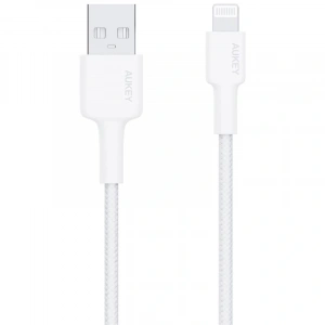 AUKEY CB-BAL7-WH NAYLON ÖRGÜLÜ USB-A LİGHTNİNG KABLOSU 0.9MT