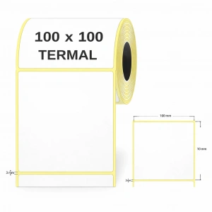 Etiket 100 X 100 Termal 500 Adet Rulo