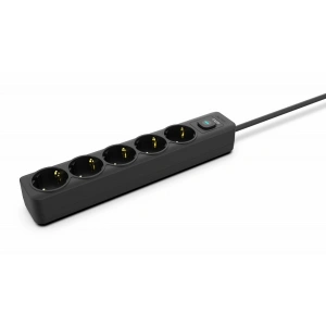 İnca IPW-44SY 5 Port Akım Korumalı Led Tuşlu Priz 1.5M - Siyah