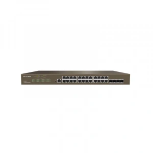 IP-COM G3328F 24 PORT GIGABIT + 4X1GB SFP UPLINK L2 CLOUD YÖNETİLEBİLİR RACKMOUNT SWITCH