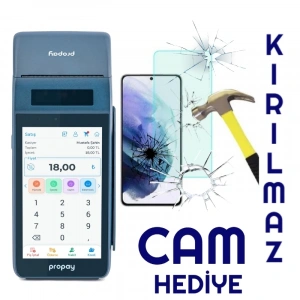 Propay P1000-ECR Android Yazarkasa Pos Kırılmaz Cam Hediye