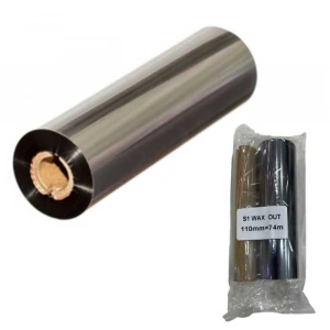 Ribon 110 mm x 74 mt Wax Siyah