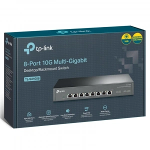 TP-LINK TL-SX1008 8 PORT 10G MULTI GIGABIT RJ45 METAL KASA RACKMOUNT SWITCH