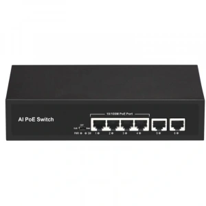 URANIUM POE-4020-55W 4 PORT 10/100 + 2 PORT 10/100 RJ45 UPLINK POE SWITCH (REALTEK CHIPSET)