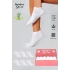 Bambu Kadın Patik Düz Beyaz Çorap Dikişsiz Premium Kutulu 6lı