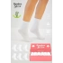 Bambu Kadın Lastiksiz Beyaz Soket Dikişsiz Premium Çorap 6lı Paket Sıkmayan Çorap - Iz Bırakmaz