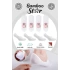 Bambu Kadın Babet Beyaz Çorap Dikişsiz Görünmez Kaydırmaz Topuk Silikonlu Premium 4lü  Beyaz Paket