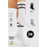 Bambu Kadın Kalp Desenli Tenis Çizgili Premium  Kolej Çorabı Asorti  Dikişsiz Soket Çorap 3lü Paket