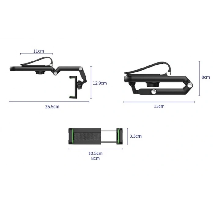 1080° Dönebilen Çok Fonksiyonlu Telefon Tutucu