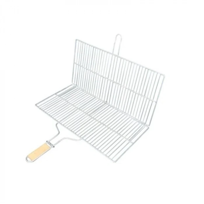 Büyük Boy Mangal Izgarası - 50x30 cm - Ahşap Saplı
