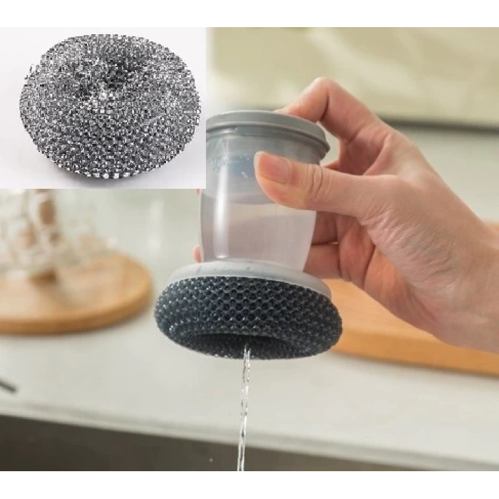 Deterjan Hazneli Telli Bulaşık Fırçası