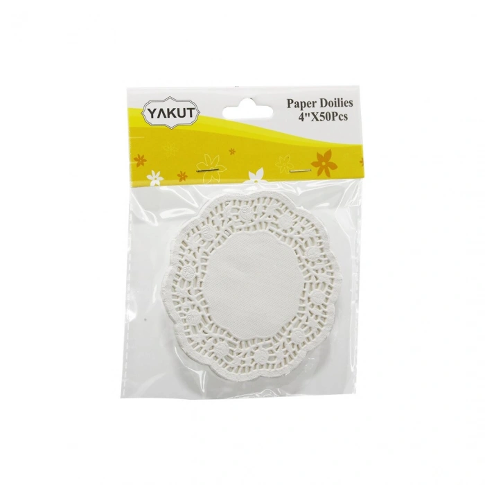 Kağıt Bardak Altlığı Seti - 50li Paket - Dantel Tasarımlı