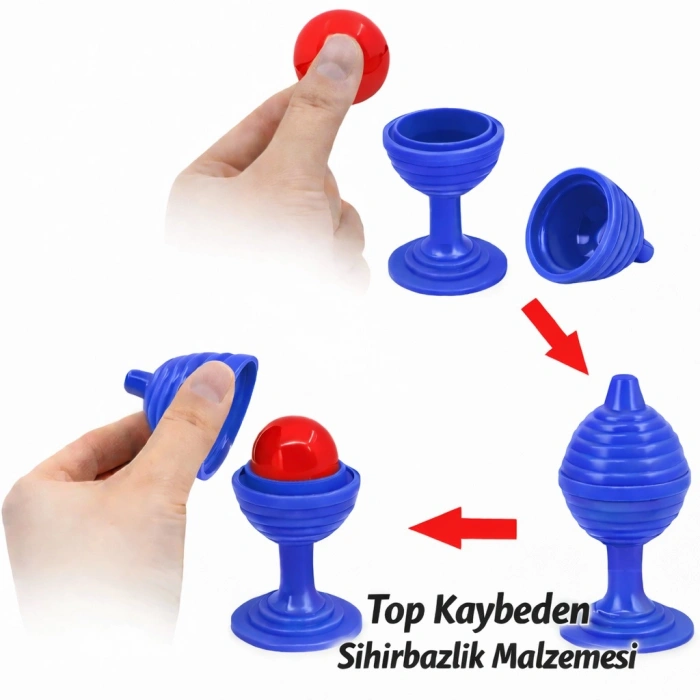 Mavi Renk Sihirli Kupa Top Kaybetme Oyunu - 7 cm