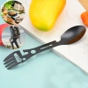 2li Paket Taktiksel Spork Kaşık Çatal - 5 Fonksiyonlu - Paslanmaz Çelik