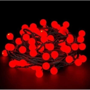 5m 28 Led Kırmızı Işık Siyah Kablo Fişli