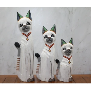 Ahşap 3lü Kedi Seti 50 Cm