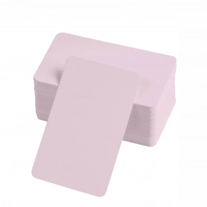 Boş Kelime Kartları 5x8 cm - 50 Adet Oval Kenarlı | Tabu & Not Kartları - Pembe