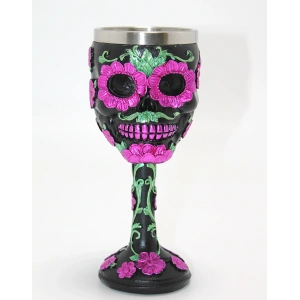 Day Of The Dead Şeker Kurukafa Tasarımlı 3D Çelik Kadeh Bardak
