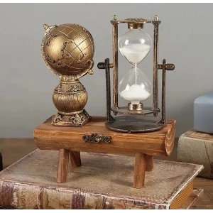 Dekoratif Dünya Biblolu Kum Saati