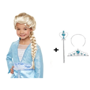 Karlar Ülkesi Frozen Elsa Kostüm Seti Çocuk Boy