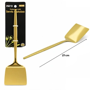 Metal Servis Spatulası - Gold Renk - 27 cm