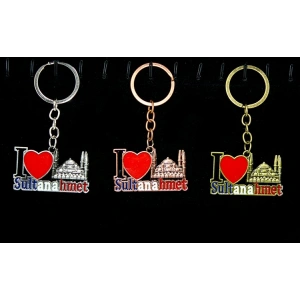 Metal Sultanahmet Anahtarlık (I Love Sultanahmet)