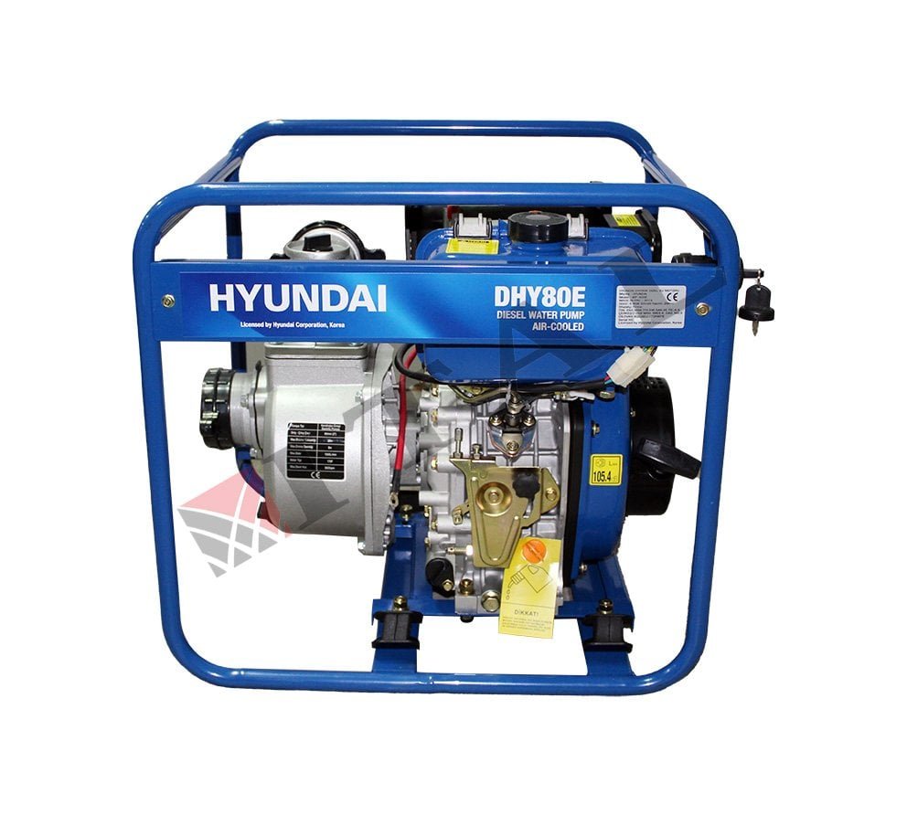 Hyundai DHY80E Marşlı Dizel Su Motoru