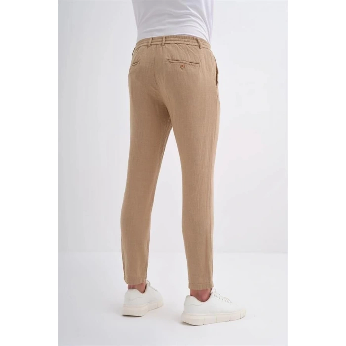 0008 İp Bağlamalı Jogger Erkek Pantolon Camel