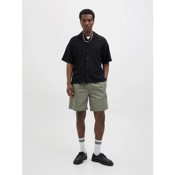 12268023 Beli Lastikli Kargo Cepli Erkek Short Haki