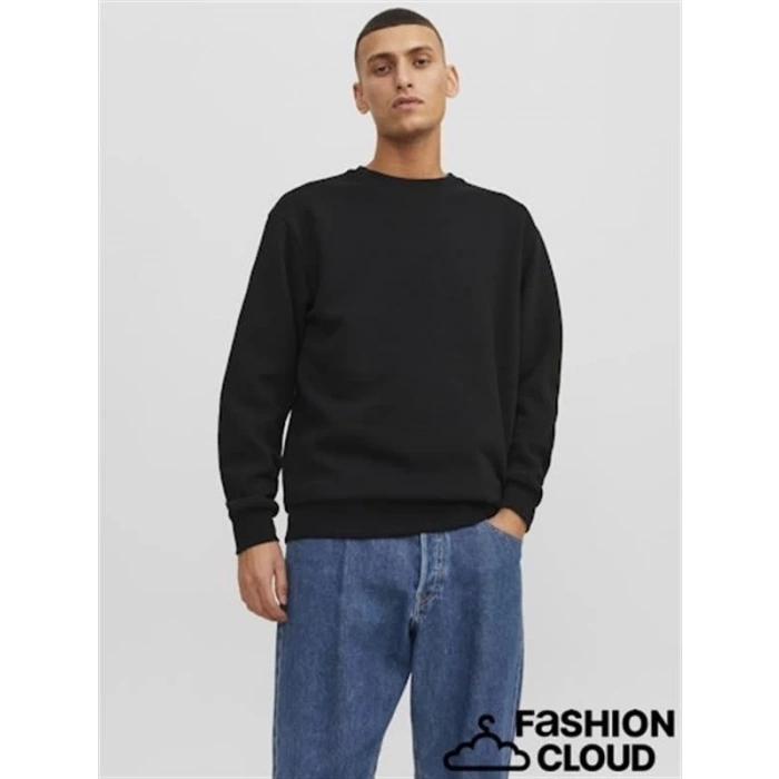 2 İplik Baskısız Bisiklet Yaka Erkek Sweatshirt