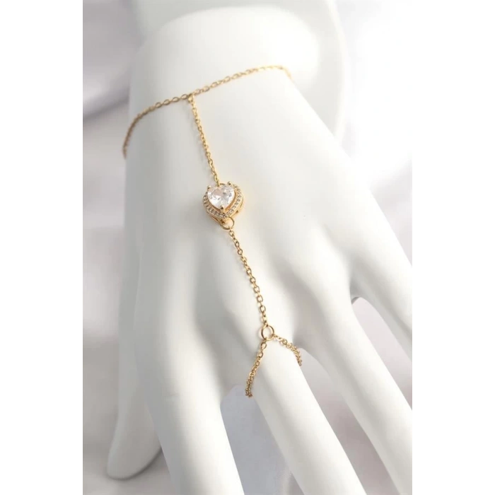 316L Çelik Gold Renk Kalp Model Şahmeran