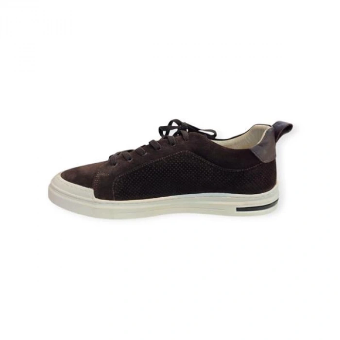 77855 Memory Foam Esnek Taban Hakiki Nubuk Deri Erkek Sneaker Kahve