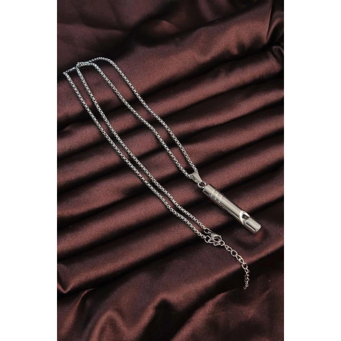 Acil Durum Düdüğü 316L Çelik Kararma Yapmaz Yüksek Desibel Kolye Unisex