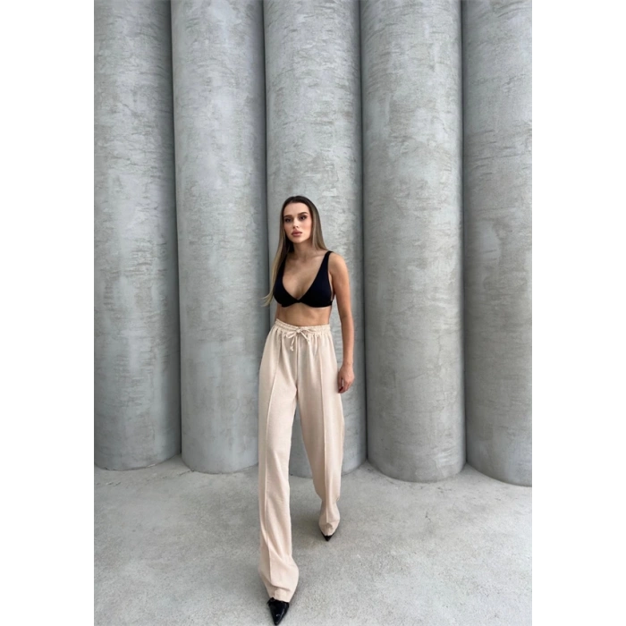 Çımalı Keten Pantolon