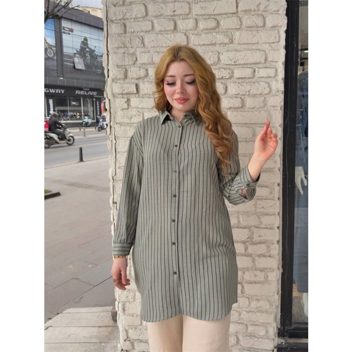 Çizgili tunik gömlek