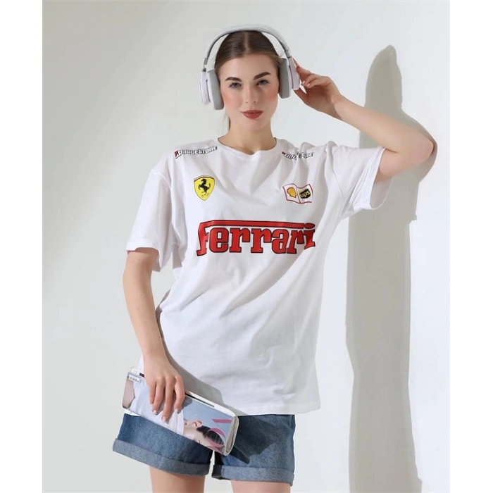 Fer Baskılı Kadın T-Shirt