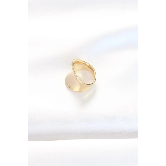 Gold Renk Ayarlanabilir Kavisli Ayna Yüzük