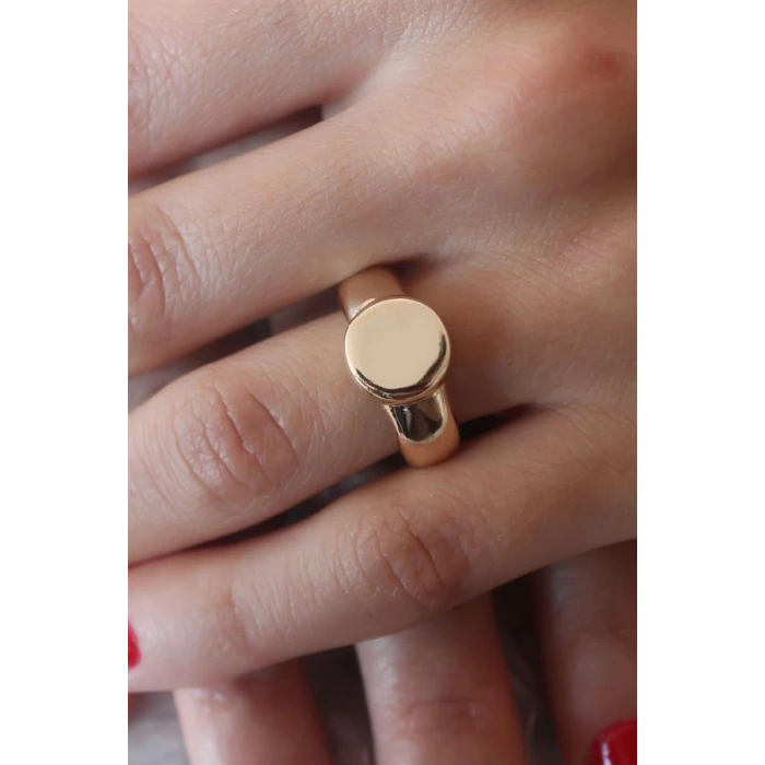 Gold Renk Daire Model Kadın Yüzük