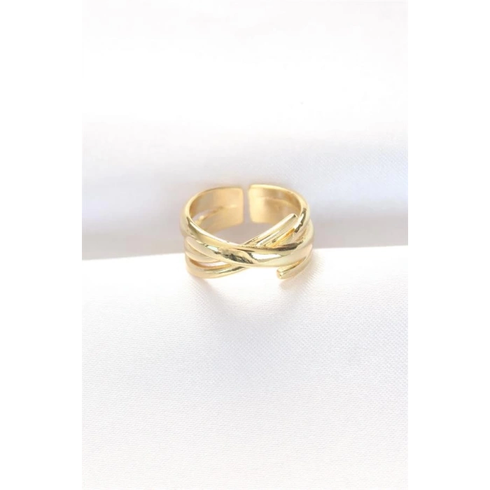 Kalın Gold Renk Ayarlanabilir Yüzük