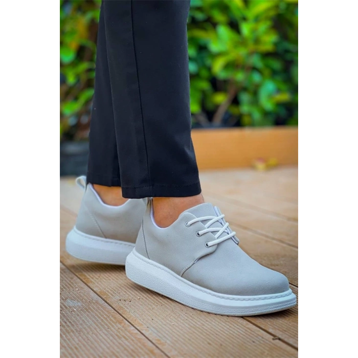 Kb-003 Kuback Gri Süet Bağcıklı  Günlük Erkek  Ayakkabı