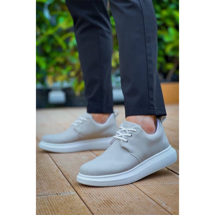 Kb-003 Kuback Gri Süet Bağcıklı  Günlük Erkek  Ayakkabı
