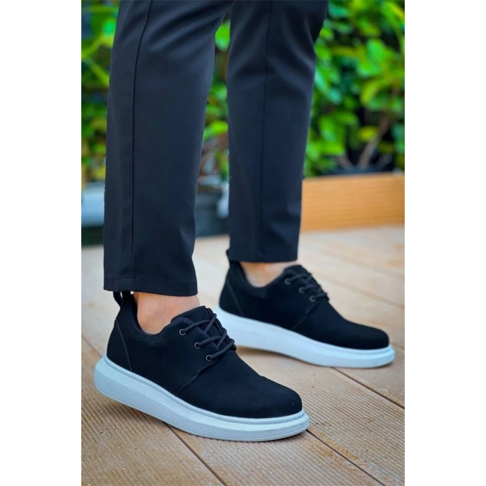 Kb-003 Kuback Siyah Süet Bağcıklı  Günlük Erkek  Ayakkabı