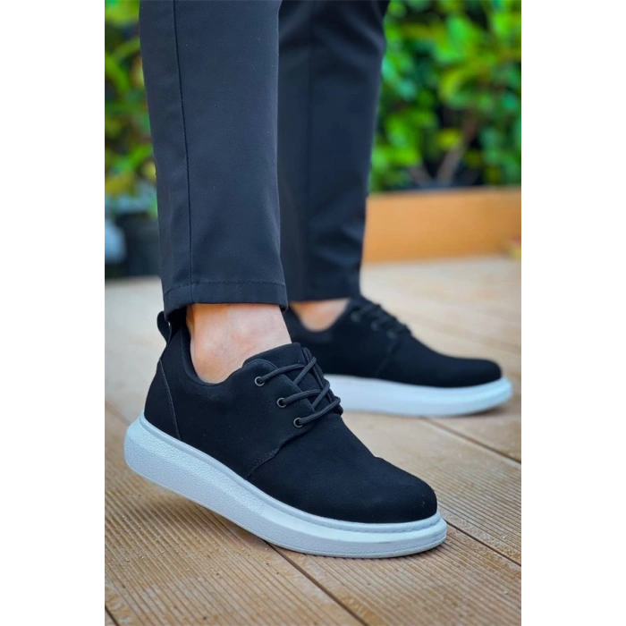 Kb-003 Kuback Siyah Süet Bağcıklı  Günlük Erkek  Ayakkabı