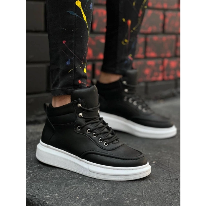 Kb-0994  Kuback  Siyah Cilt  Yüksek Taban  Erkek Bilek Bot