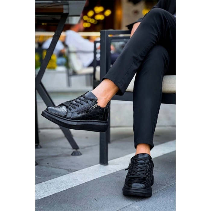 Kb-309  Kuback Kömür Fermuar Ve Bağcıklı  Günlük Erkek  Ayakkabı