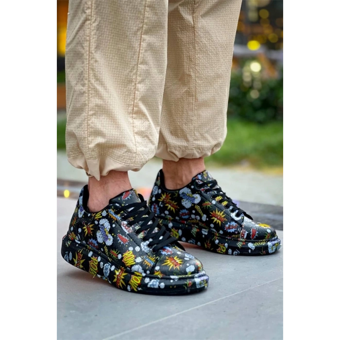 Kb-X500  Kuback Siyah Boom  Bağcıklı  Günlük Erkek  Ayakkabı