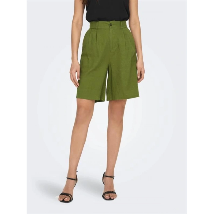 Loose Fit Keten Kadın Şort