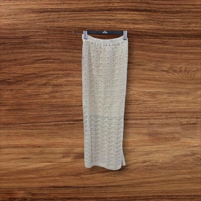 Örme Dantelli Uzun Kadın Etek